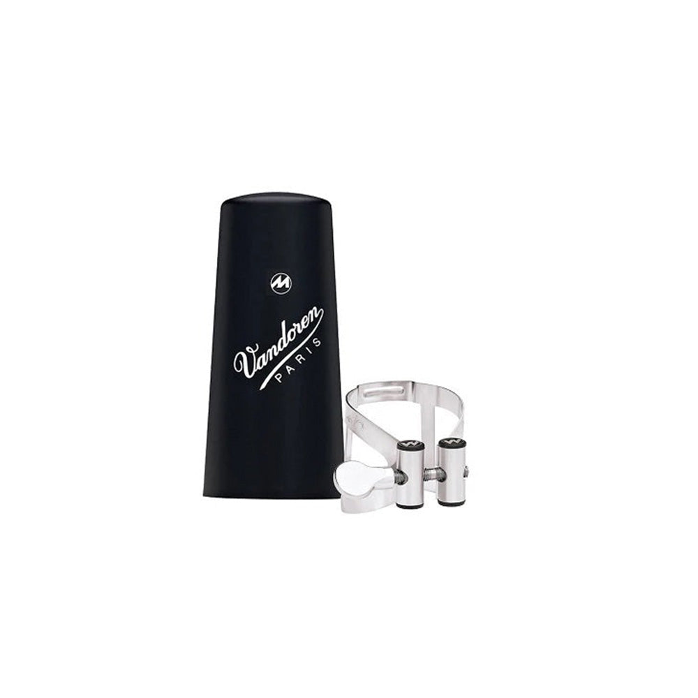 The Vandoren MO pewter clarinet ligature with mouthpiece cap