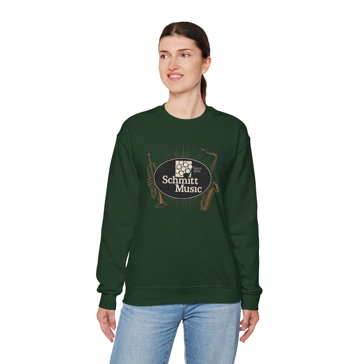 Schmitt Music Logo Band Instrument Unisex Crewneck Sweatshirt