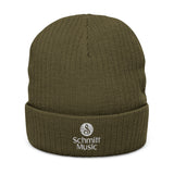 Schmitt Music Embroidered Ribbed Knit Beanie