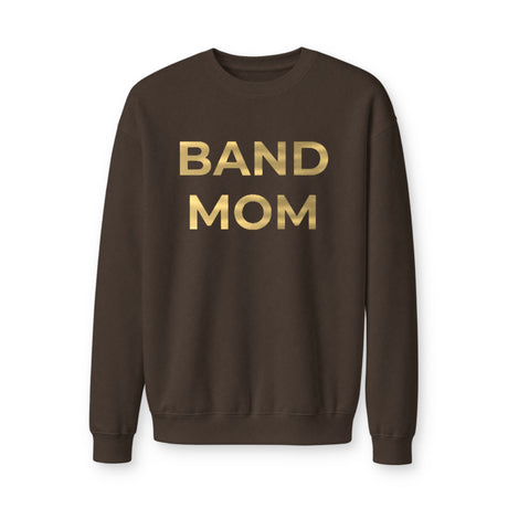 Band Mom Gold Foil Crewneck Sweatshirt Brown