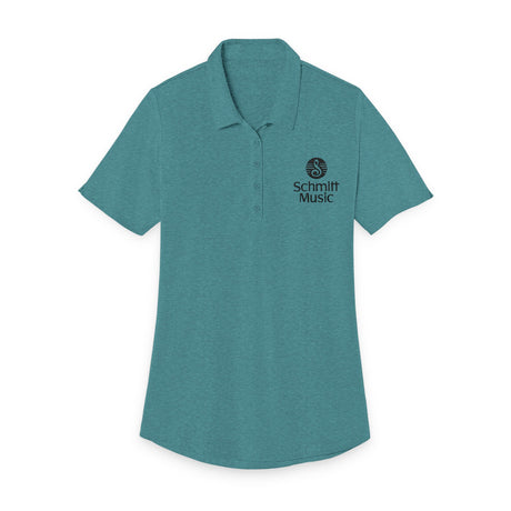 Embroidered Schmitt Music Logo on Ladies Fine Pique Blend Polo
