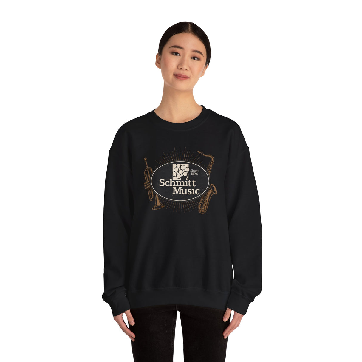 Schmitt Music Logo Band Instrument Unisex Crewneck Sweatshirt