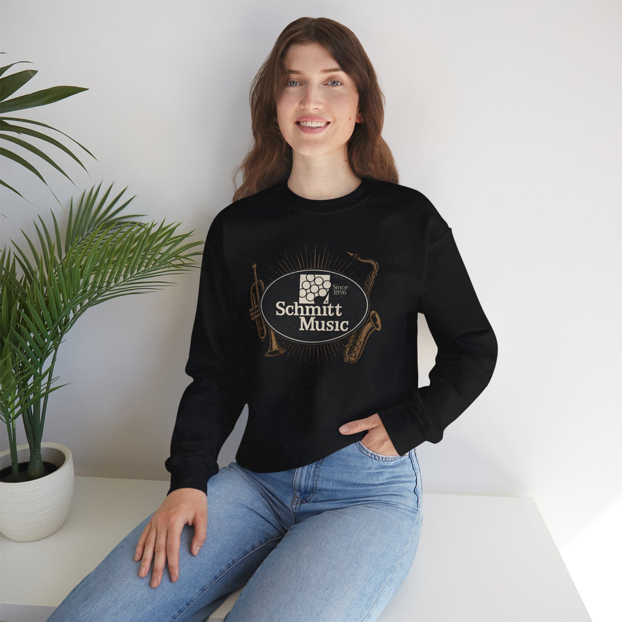 Schmitt Music Logo Band Instrument Unisex Crewneck Sweatshirt