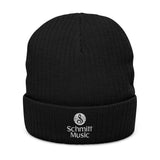 Schmitt Music Embroidered Ribbed Knit Beanie