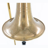 Consignment 1950's Selmer Special 20 Small Bore Tenor Trombone - close up of the brand engraving on the bell