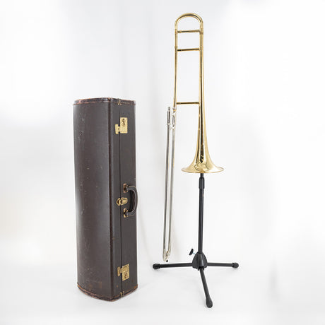 Consignment 1964 Olds O20 Valve/Slide Trombone - full view with traditional slide and case