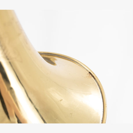 close up of a another small corrosion stain on the bell lip