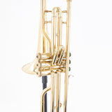 Consignment 1964 Olds O20 Valve/Slide Trombone - close up on valve block and its tuning slides