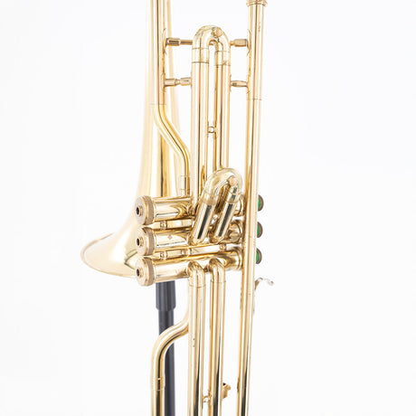 Consignment 1964 Olds O20 Valve/Slide Trombone - close up on valve block and its tuning slides