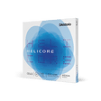 Box of a set of Helicore cello strings in blue and white branding