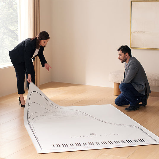 People setting down Steinway & Sons floor plan