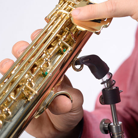 ERGObrass Soprano Saxophone Support Close-Up