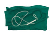 GEM oboe silk swab - a dark green silk cloth with a white string
