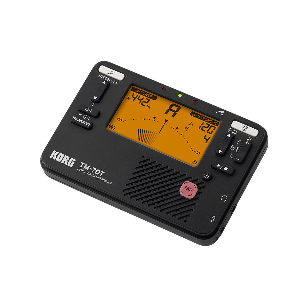 Korg TM-70T Digital Chromatic Tuner and Metronome Black