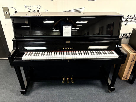 Pre-Owned Kawai ST-1EP Upright Piano Ebony Polish Front