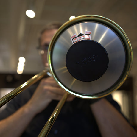 Keith playing with a brass mute