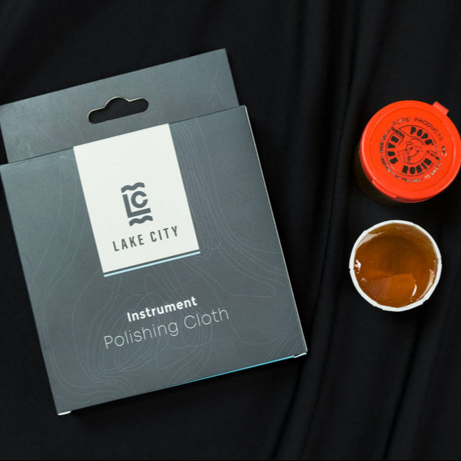 The Lake City string bass bundle. Includes a polishing cloth, and Pop's Bass Rosin.