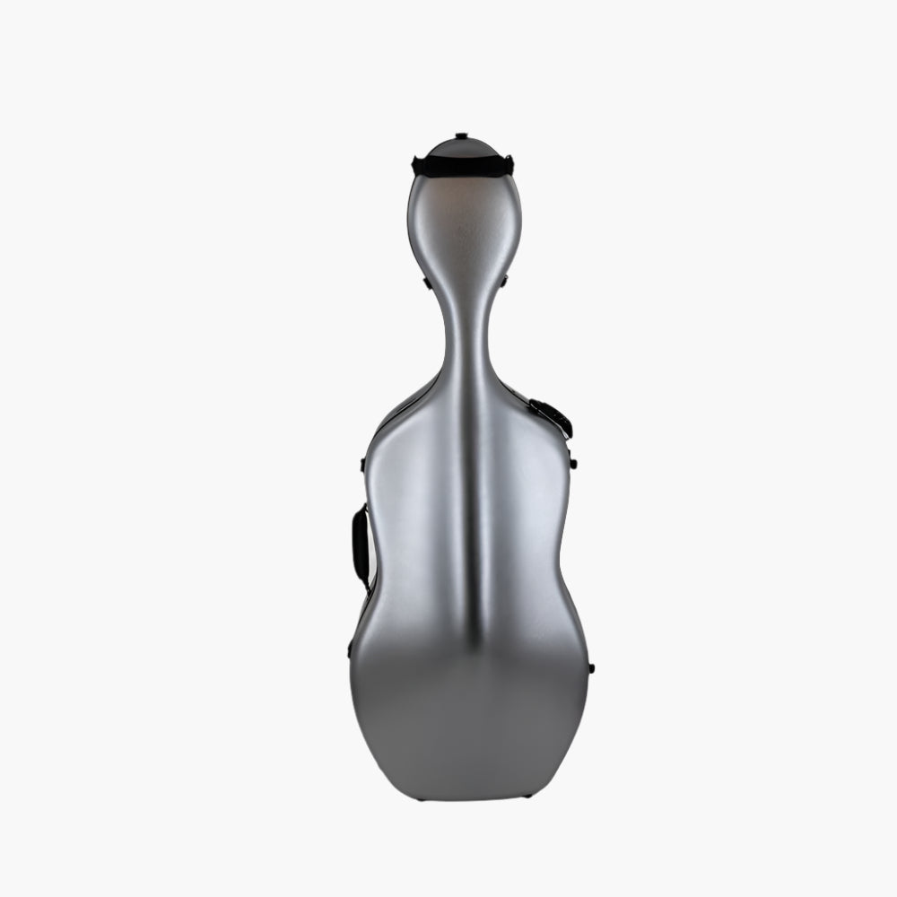 Lake City Hardshell 4/4 Cello Case Front Silver
