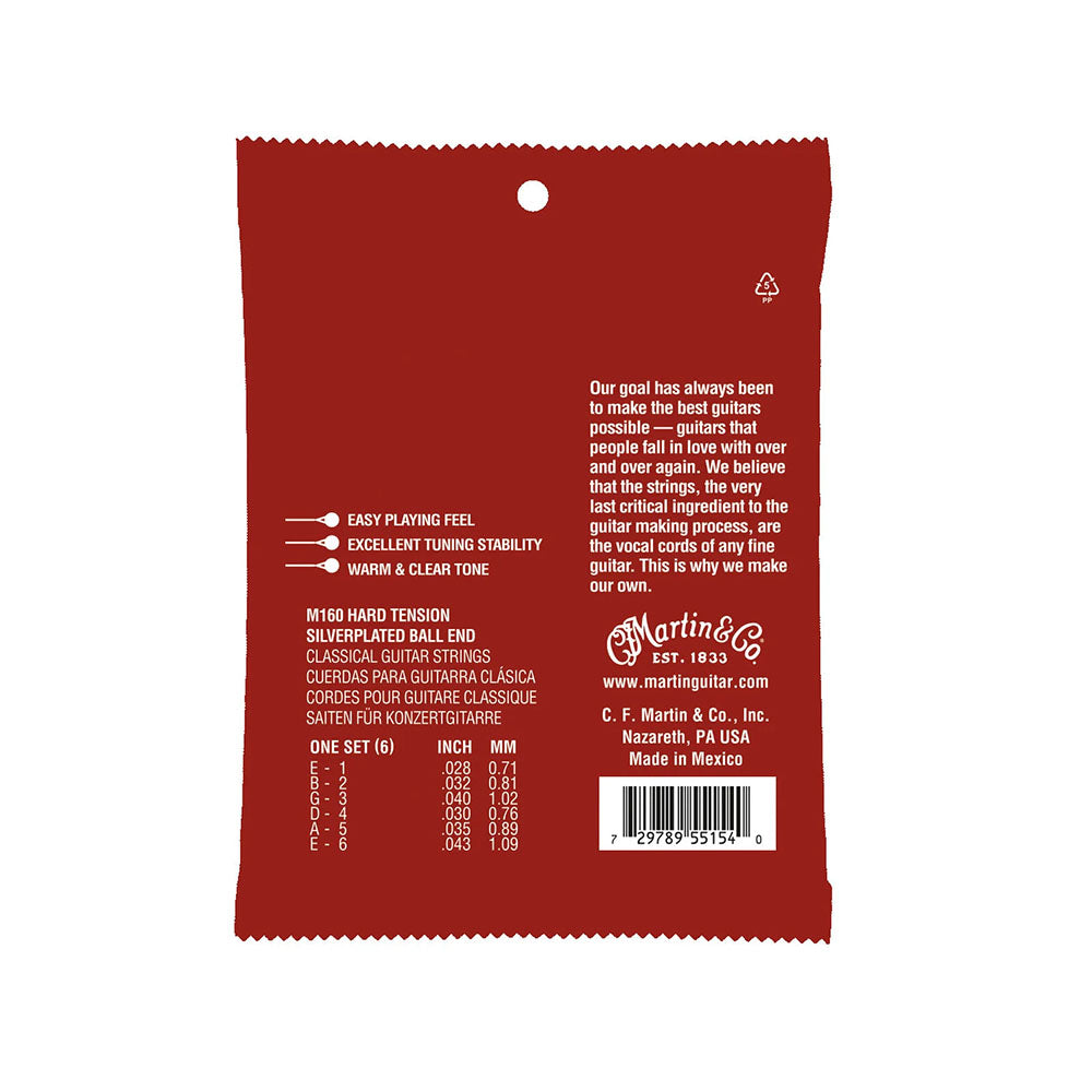 Martin Classical Nylon Guitar Strings - Back