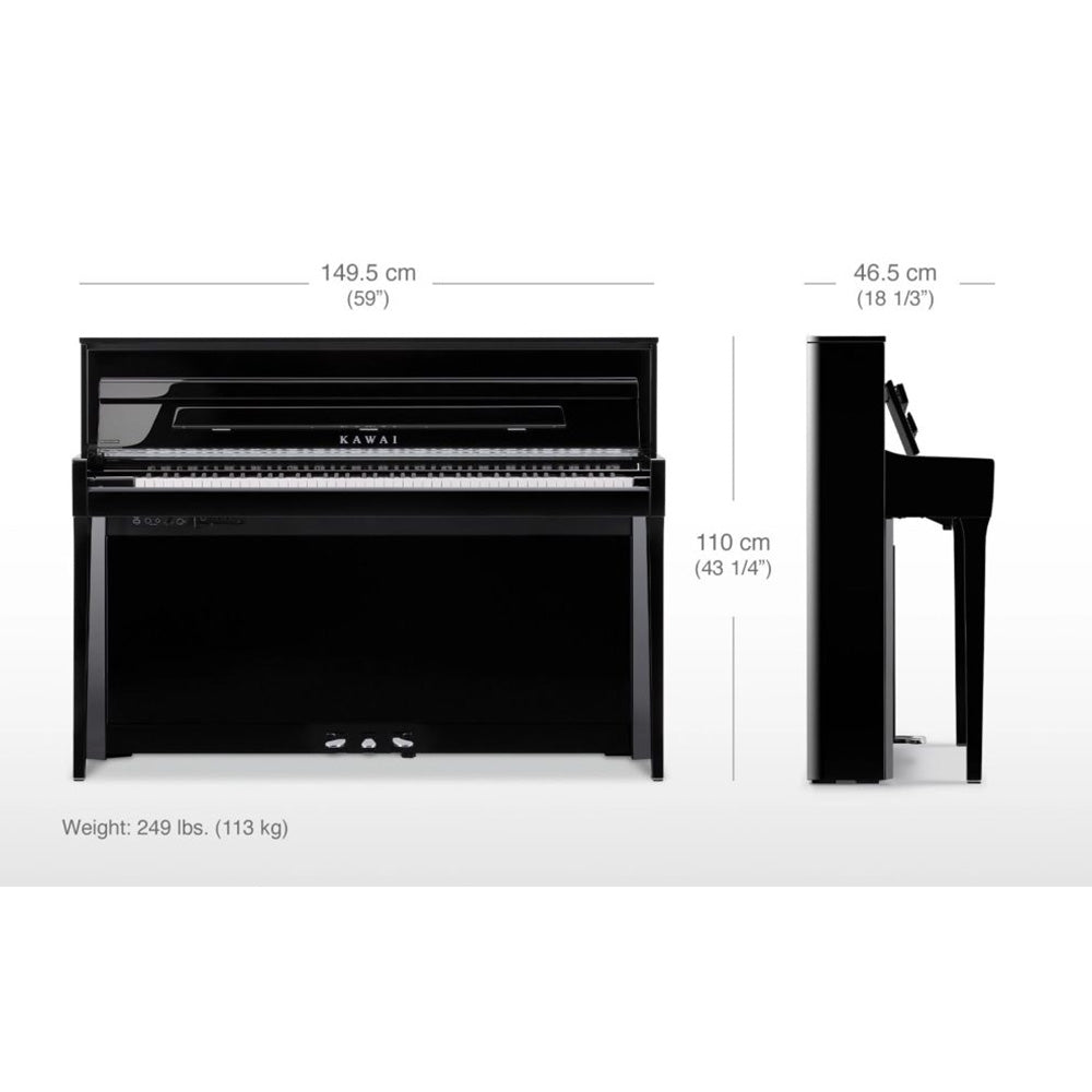 Kawai NOVUS NV6 Hybrid Digital Piano Dimensions