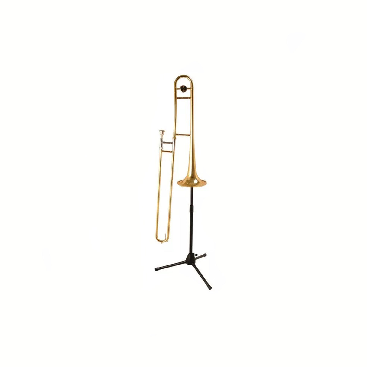On-Stage TS7101B Trombone Stand - with a trombone on it