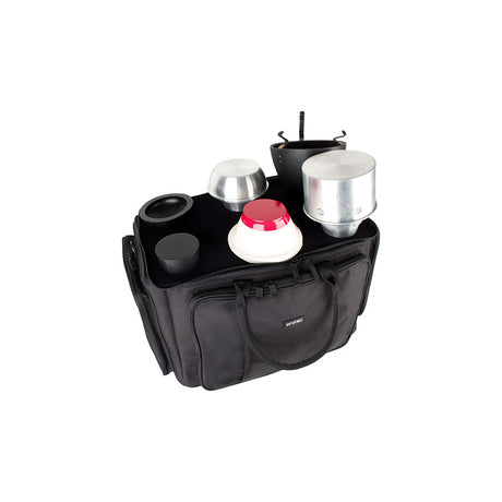 Protec M407 6-Pack Tenor Trombone Mute Bag - sitting open with mutes in it