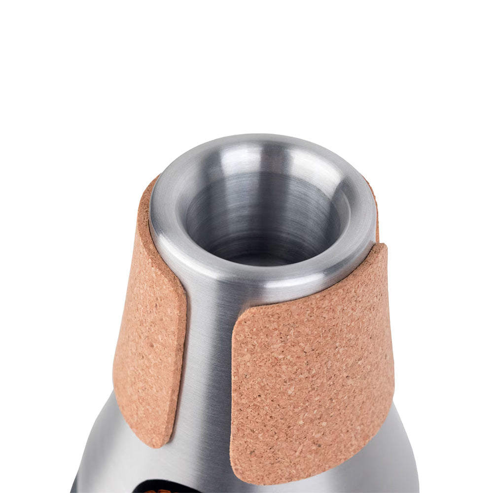Protec Tenor Trombone Mute ML204 - Compact Practice (Aluminum) - A look at the top portion with the cork