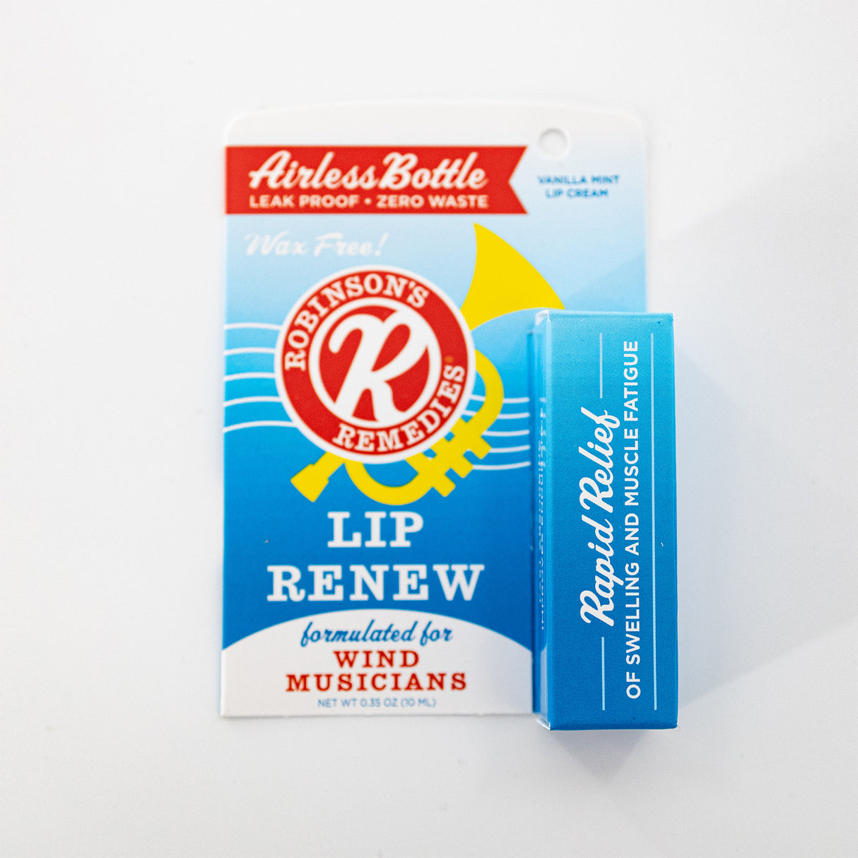 The packaging of Robinson's Remedies Lip Renew Endurance Cream