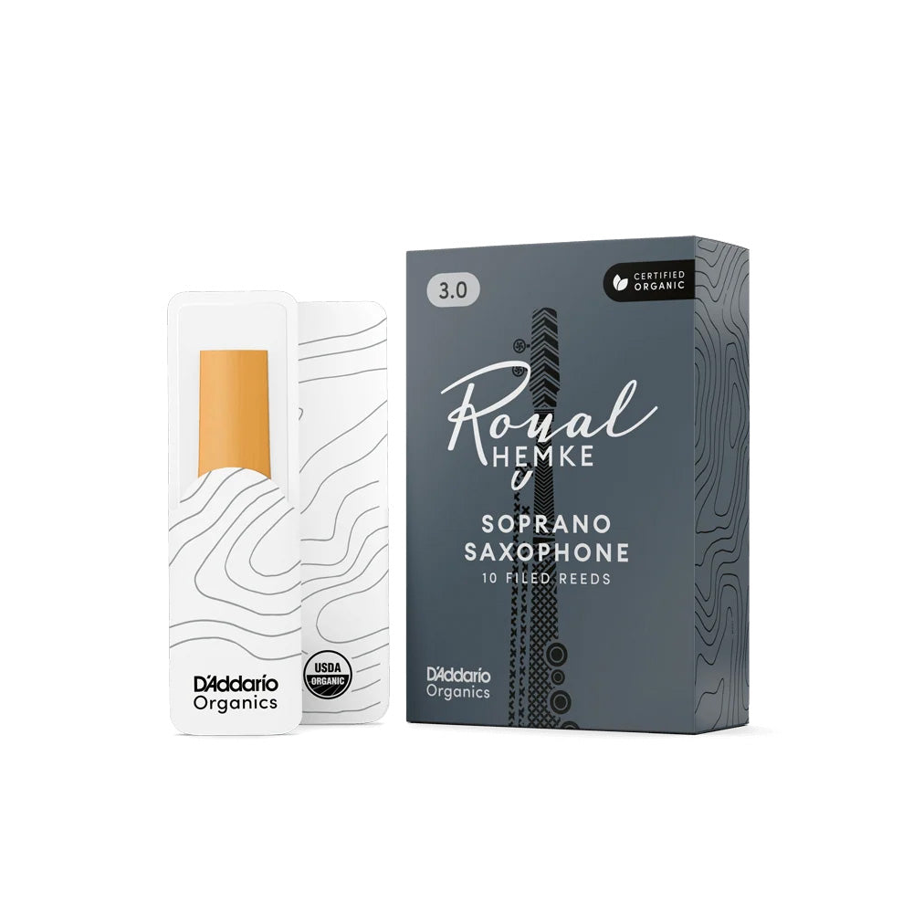 D'Addario Royal Hemke Organic Soprano Saxophone Reeds - 10 Pack