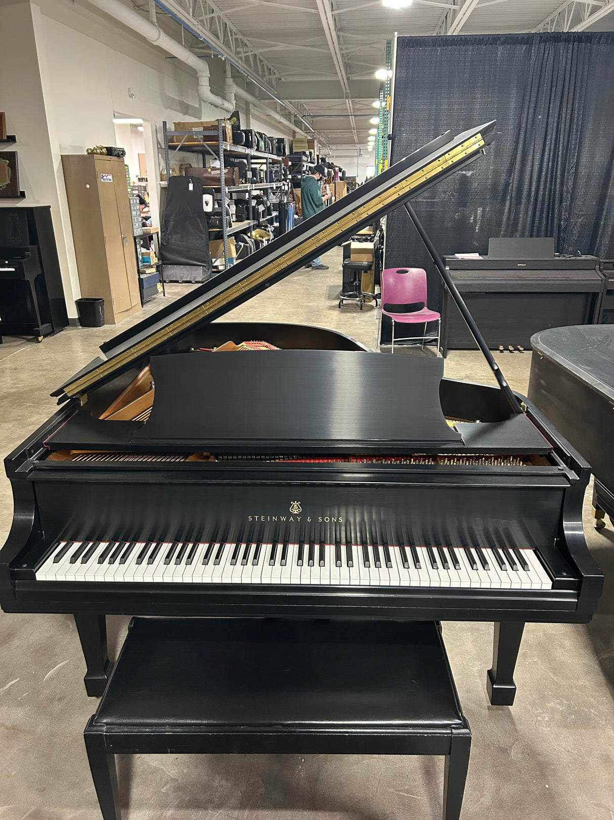 Used Steinway & Sons Model L 5' 10" Ebony Satin Grand Piano