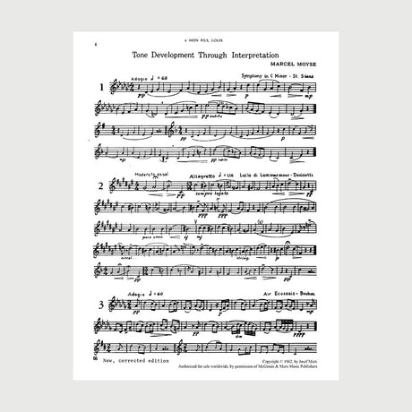 Tone Development Through Interpretation for the Flute - a sample page