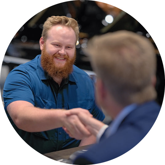 People shaking hands, welcome to the team