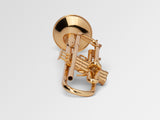 Adams A5 Bb Trumpet - laying down with the mouthpiece receiver in front
