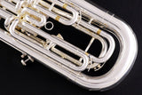 Eastman EEP526S Euphonium - Silver Plated - close up of the lower half of the tuning slides