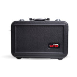 The Gator Adante hardshell Bb clarinet case standing closed and upright