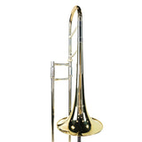 Lake City ATB415II Alto Trombone - close up of bell and logo engraving