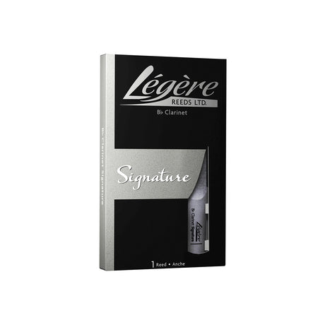 The Legere Signature Cut Synthetic Bb Clarinet reed in its packaging  