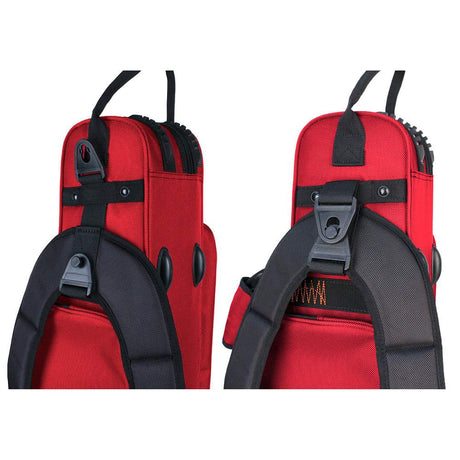 The Protect BPSTRAP backpack strap - showing how the top loop buckles to the case