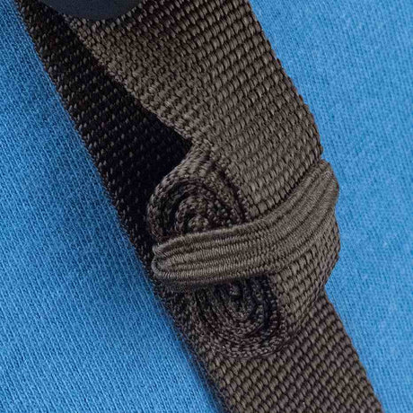 The Protect BPSTRAP backpack strap - close up of rolled up excess strap held down by bungie