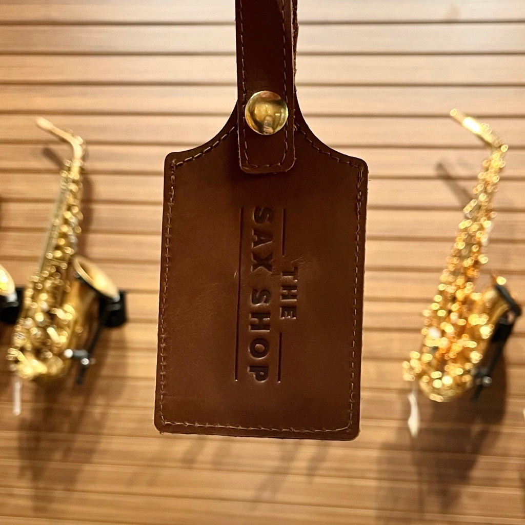 Sax Shop Leather Luggage Tag | Schmitt Music