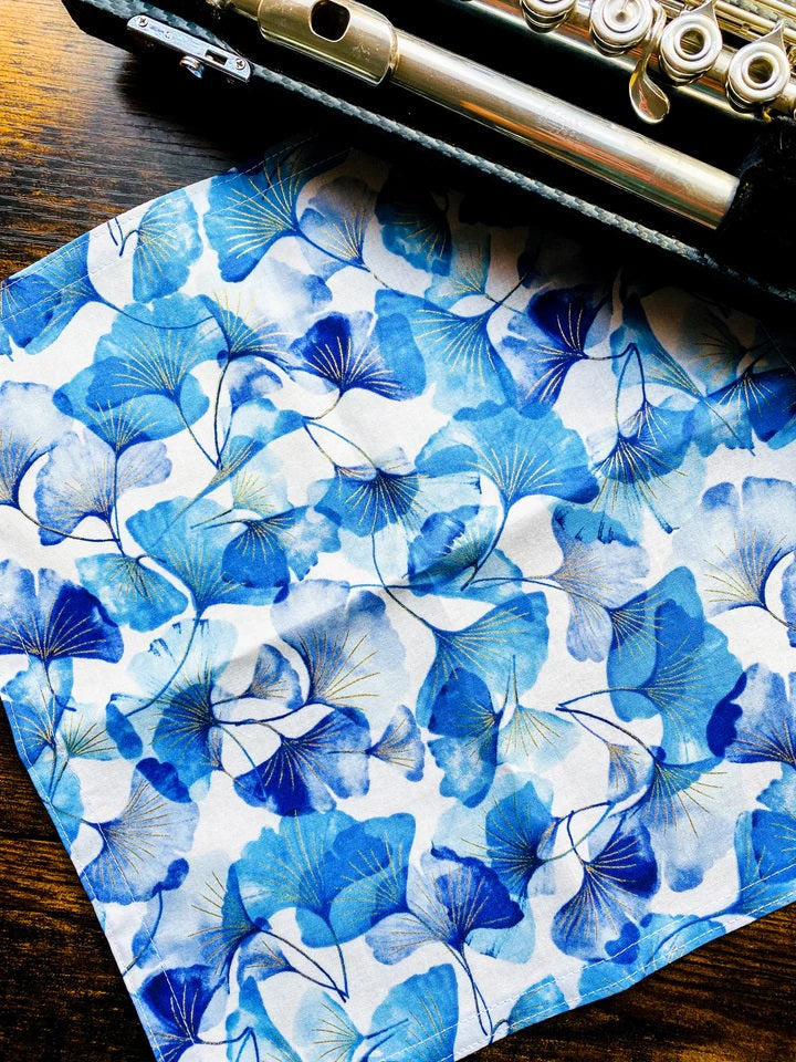 The Sempre Flute Limited Collection Cleaning Cloth - Coastal Ginkgo