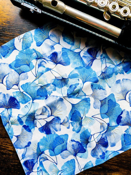 The Sempre Flute Limited Collection Cleaning Cloth - Coastal Ginkgo