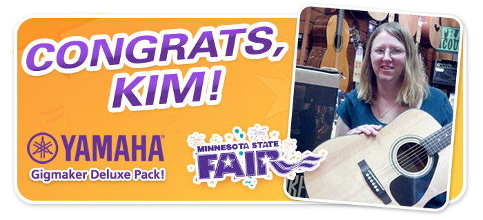 Kim L. is the winner of a Yamaha Gigmaker Deluxe pack!