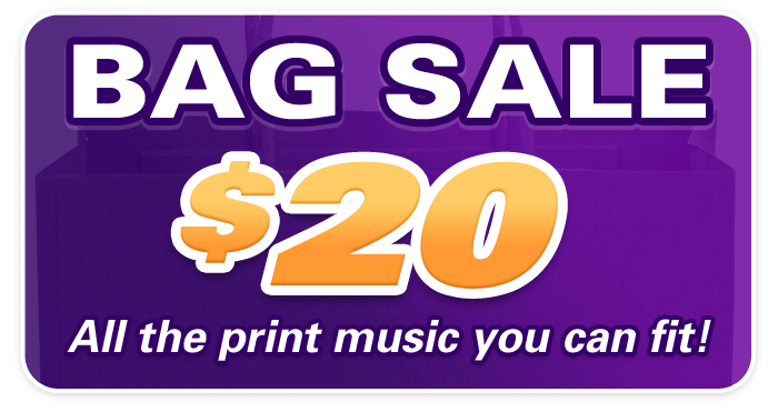 Bag sale, print music deal