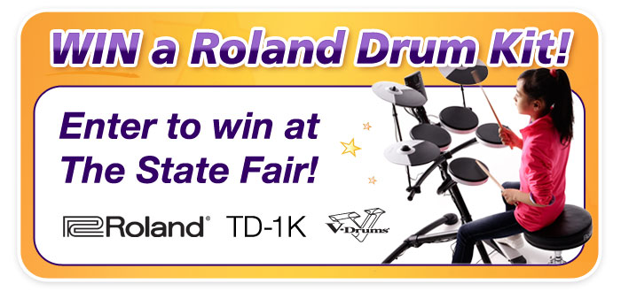 Roland TD-1K Electronic Drum Set giveaway at the Minnesota State Fair!