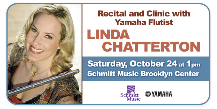 Yamaha Flutist Linda Chatterton at Schmitt Music Brooklyn Center