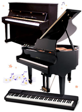Lyrica grand piano, Lyrica studio piano, Casio digital pianos