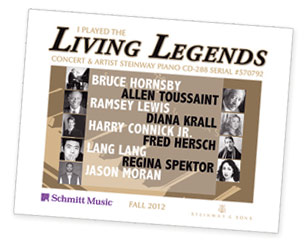 Steinway Living Legends certificate