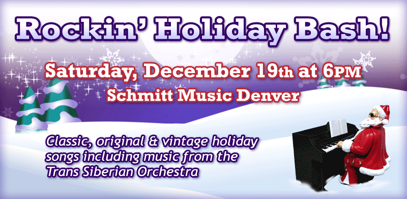 Rockin' Holiday Bash with Nick Busheff at Schmitt Music Denver
