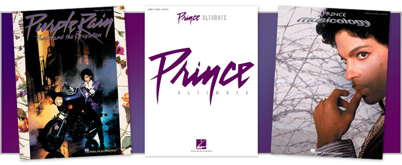 Prince music books: Purple Rain, Ultimate, Musicology